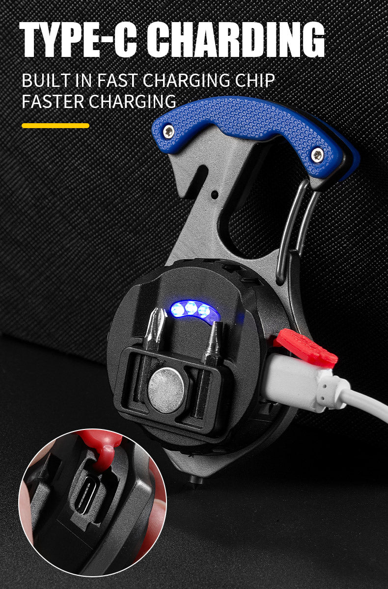 مصباح يدوي LED متعدد الوظائف مقاوم للماء قابل لإعادة الشحن | Quickdz Shop - Lampe de Poche LED Multifonctionnelle Étanche Rechargeable | Quickdz Shop