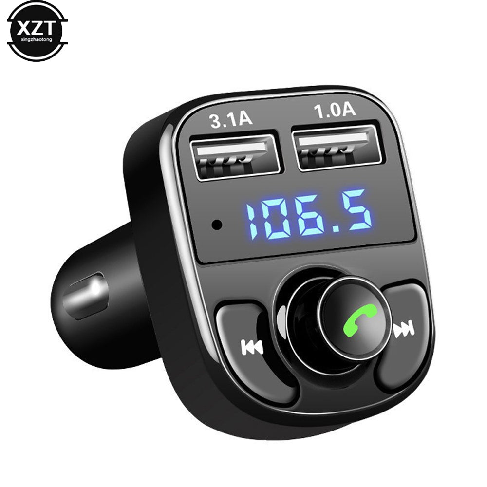 جهاز إرسال FM بلوتوث لاسلكي للسيارة X8 مع شاحن USB سريع ومشغل MP3 - Transmetteur FM Bluetooth Sans Fil X8 pour Voiture avec Chargeur USB Rapide et Lecteur MP3