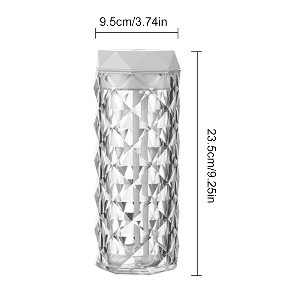 مصباح كريستال مرطب جو وموزع عطر USB 900 مل - Lampe Cristal Humidificateur & Diffuseur d'Arôme USB 900ml
