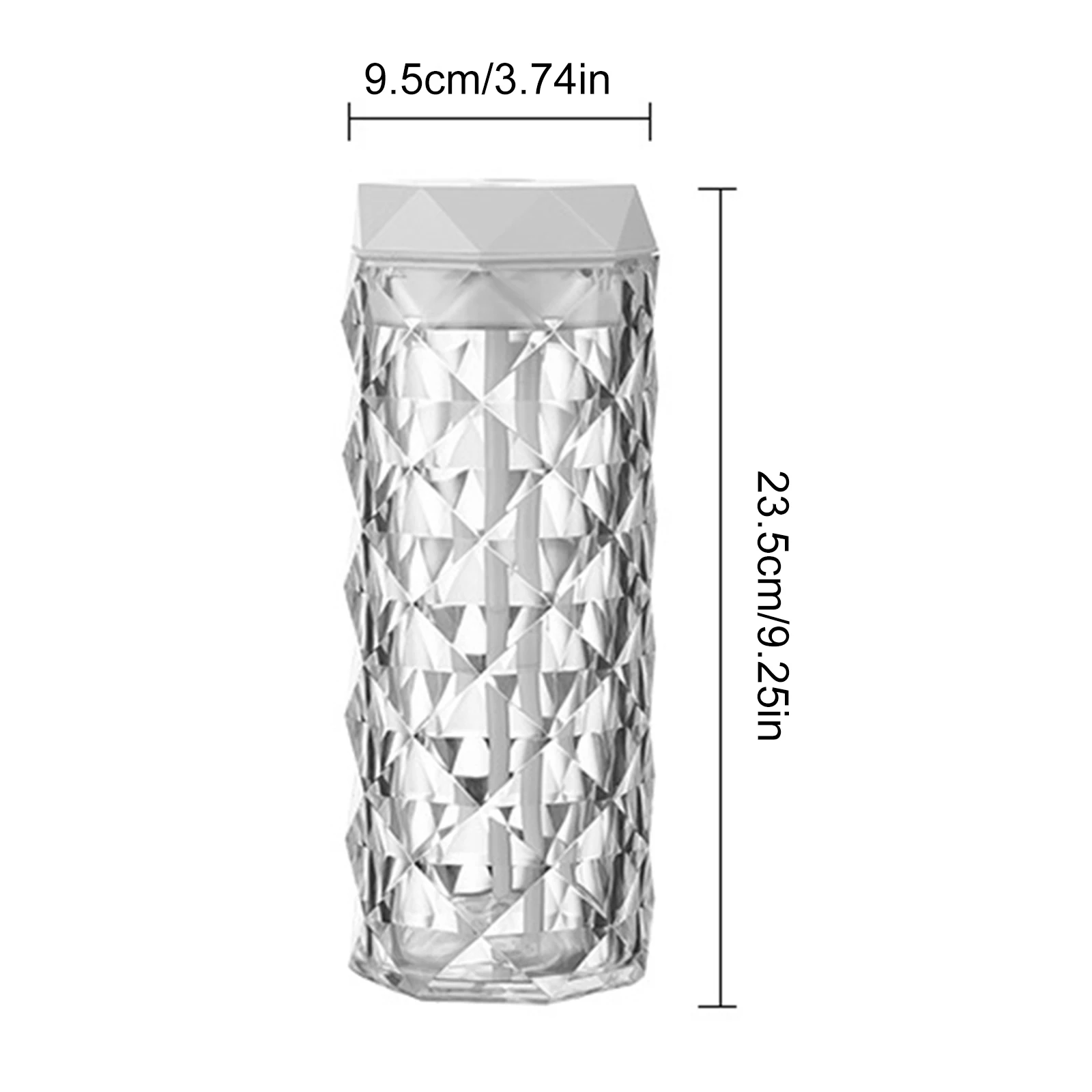 مصباح كريستال مرطب جو وموزع عطر USB 900 مل - Lampe Cristal Humidificateur & Diffuseur d'Arôme USB 900ml
