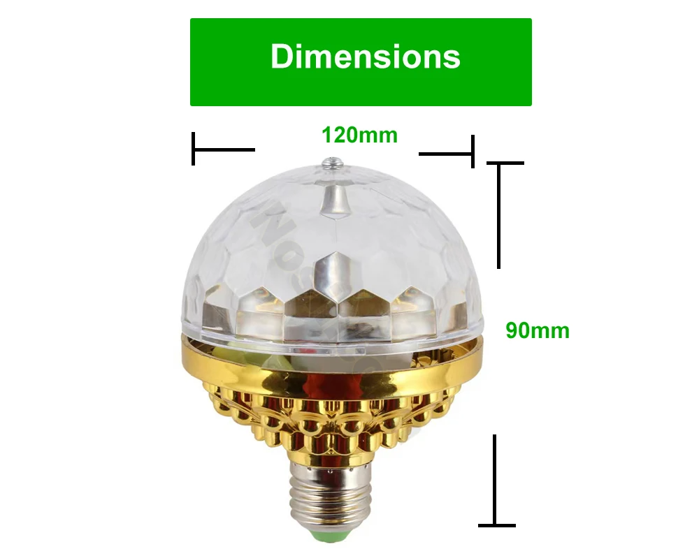 لمبة حفلات LED دوارة متعددة الألوان ديسكو - Lampe de Fête LED Rotative Multicolore Disco