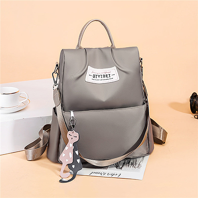 حقيبة ظهر نسائية أكسفورد مضادة للسرقة ومقاومة للماء - رمادي - Sac à dos Oxford Antivol Étanche pour Femme - Gris