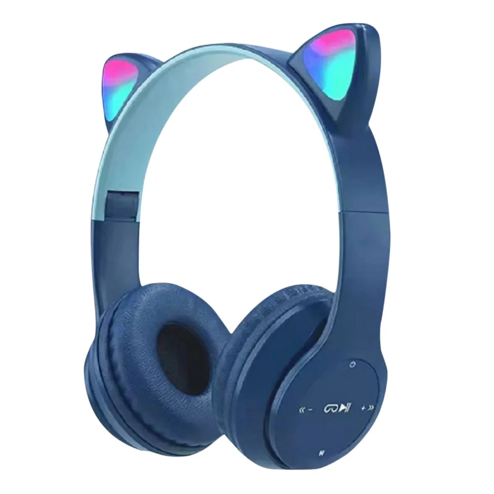 سماعات بلوتوث أذن قطة P47M لاسلكية LED مضيئة - Casque Bluetooth Sans Fil P47M Oreilles de Chat LED Lumineuses