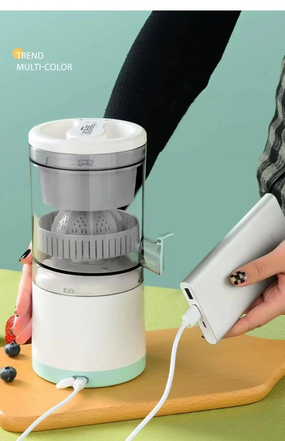 عصارة فواكه لاسلكية محمولة Quickdz Shop 45W - Presse-agrumes Portable Sans Fil Rechargeable Quickdz Shop 45W