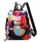 حقيبة ظهر نسائية أكسفورد مضادة للسرقة ومقاومة للماء - متعددة الألوان - Sac à dos femme Oxford Antivol Étanche Multicolore