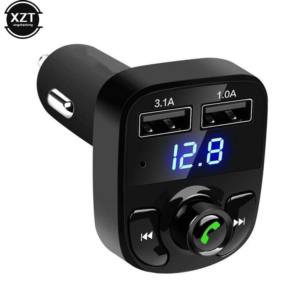 جهاز إرسال FM بلوتوث لاسلكي للسيارة X8 مع شاحن USB سريع ومشغل MP3 - Transmetteur FM Bluetooth Sans Fil X8 pour Voiture avec Chargeur USB Rapide et Lecteur MP3