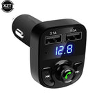 جهاز إرسال FM بلوتوث لاسلكي للسيارة X8 مع شاحن USB سريع ومشغل MP3 - Transmetteur FM Bluetooth Sans Fil X8 pour Voiture avec Chargeur USB Rapide et Lecteur MP3