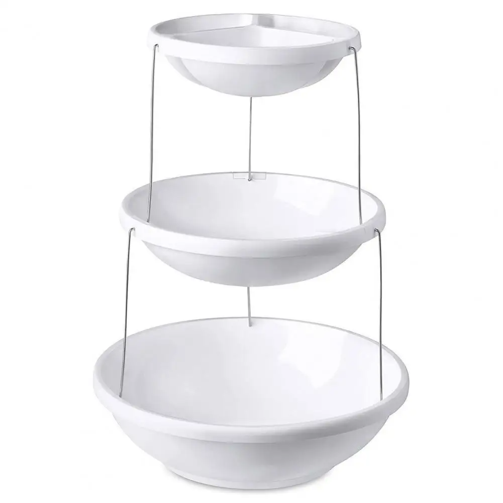 وعاء تقديم قابل للطي 3 مستويات للحلويات والمقبلات - Bol de Service Pliable 3 Niveaux Torsadé pour Apéritifs & Bonbons