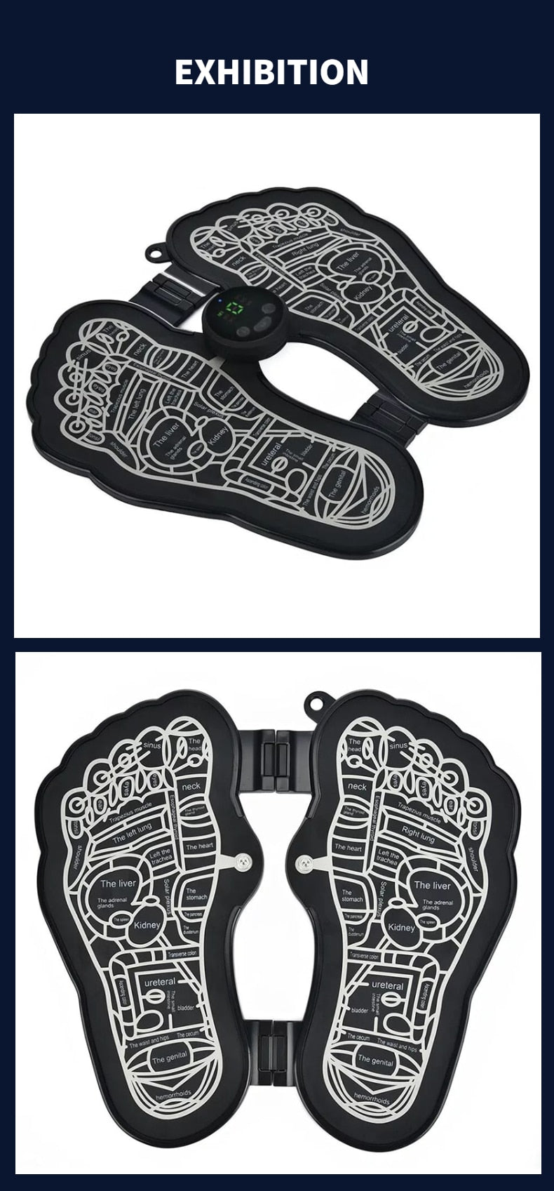 مدلك القدم الكهربائي بتقنية EMS | تخفيف آلام القدمين - Tapis de Massage Pieds Électrique EMS | Physiothérapie & Soulagement