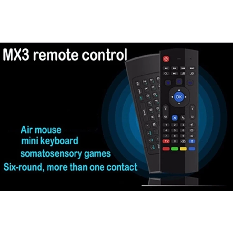 ماك-تيك فأرة طائرة ذكية لاسلكية 2.4G مع لوحة مفاتيح - Mac-Tech Télécommande Intelligente Sans Fil 2.4G avec Clavier et Souris Gyroscopique