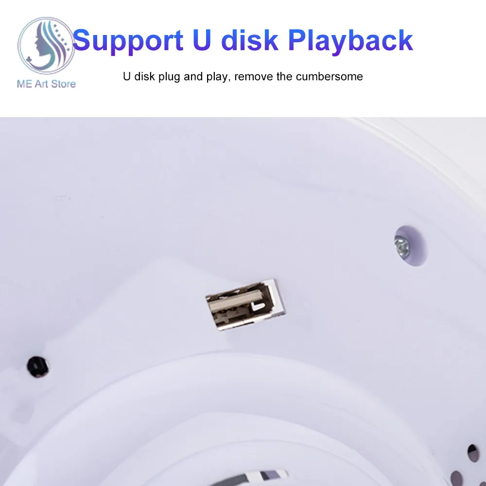 كرة ديسكو كريستال UFO موسيقى بلوتوث LED RGB E27 - Boule Magique Cristal UFO Musique Bluetooth LED RGB E27