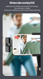 ميكروفون K11 لاسلكي كليب للتسجيل (أندرويد/آيفون) - Microphone Cravate Sans Fil K11 pour Enregistrement Audio Vidéo (Android/iPhone)