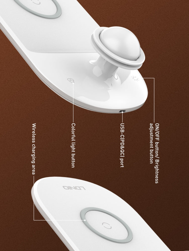 شاحن لاسلكي LDNIO Y3 مع مصباح ليلي 15W - Chargeur Sans Fil LDNIO Y3 avec Veilleuse 15W