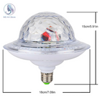 كرة ديسكو كريستال UFO موسيقى بلوتوث LED RGB E27 - Boule Magique Cristal UFO Musique Bluetooth LED RGB E27