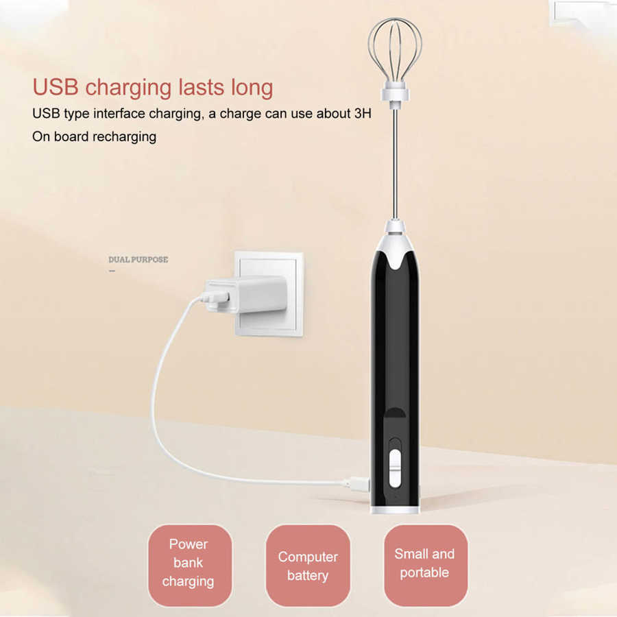 خلاط كهربائي USB قابل للشحن 3 سرعات - Mélangeur Électrique USB Rechargeable 3 Vitesses