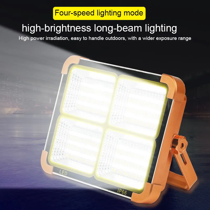 مصباح تخييم شمسي 1000W متعدد الوظائف Quickdz Shop - Projecteur Solaire Rechargeable 1000W Power Bank Quickdz Shop