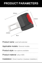 مُطيل حزام أمان سيارة (2 قطعة) مضاد للصفير - 2Pcs Rallonge de Ceinture de Sécurité Voiture Anti-Bip