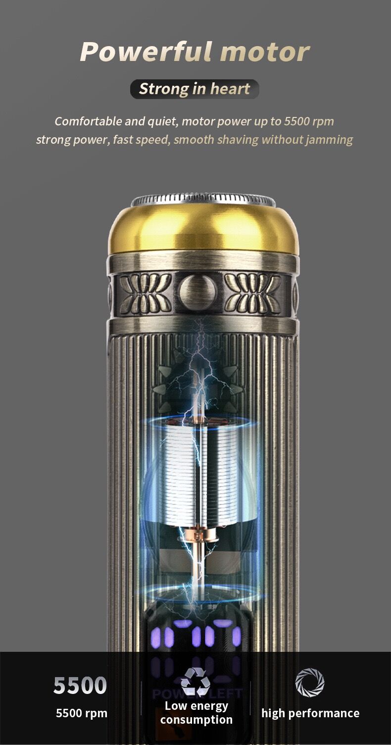 مجموعة ماكينة حلاقة كهربائية للرجال، ماكينة تشذيب اللحية والأنف، شحن USB، شاشة LCD - Rasoir Électrique Homme Multifonction, Tondeuse Barbe Nez USB, Écran LCD