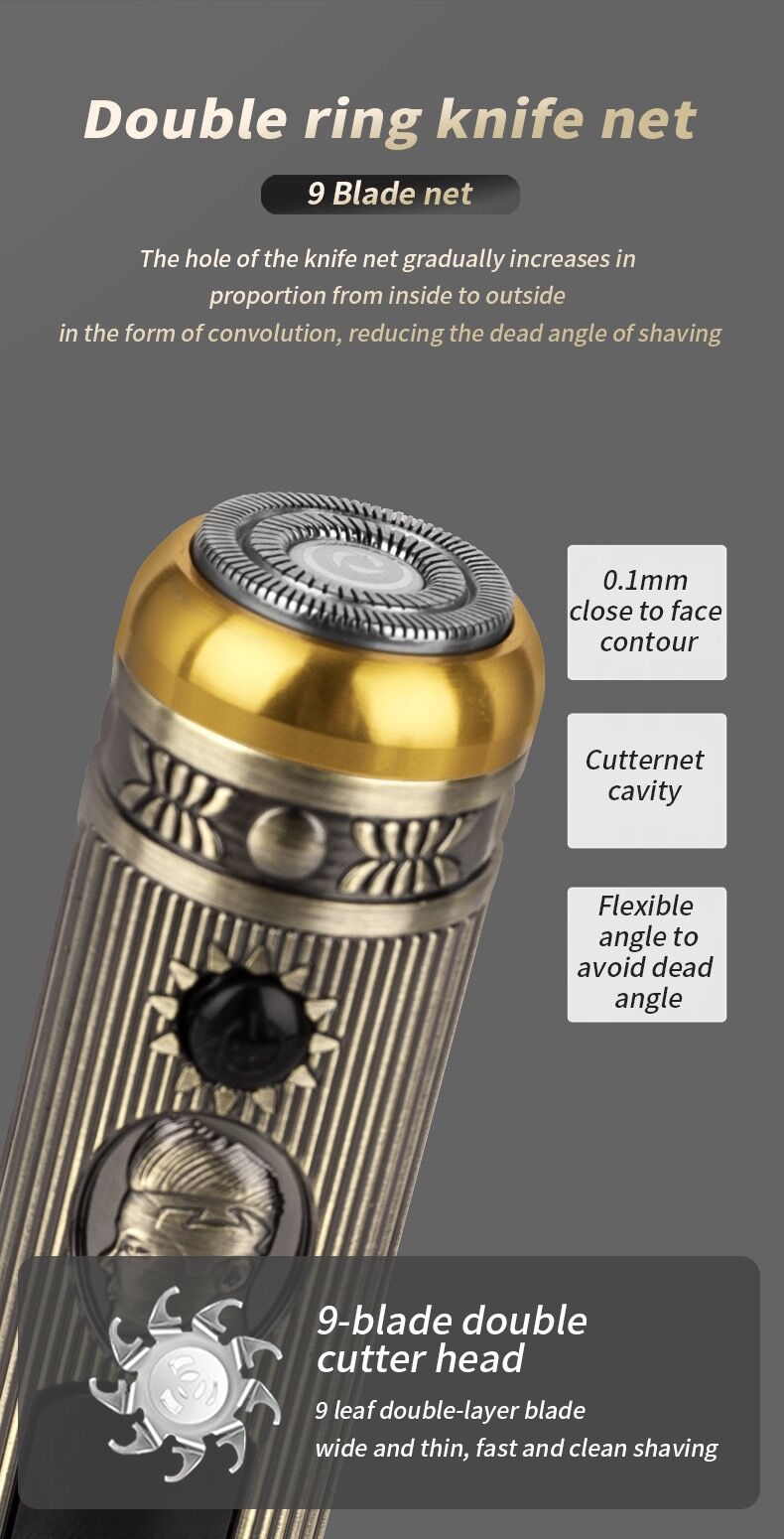 مجموعة ماكينة حلاقة كهربائية للرجال، ماكينة تشذيب اللحية والأنف، شحن USB، شاشة LCD - Rasoir Électrique Homme Multifonction, Tondeuse Barbe Nez USB, Écran LCD