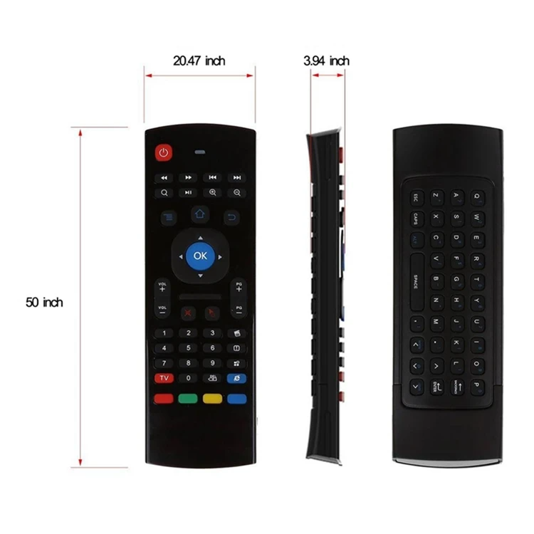 ماك-تيك فأرة طائرة ذكية لاسلكية 2.4G مع لوحة مفاتيح - Mac-Tech Télécommande Intelligente Sans Fil 2.4G avec Clavier et Souris Gyroscopique