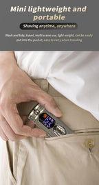 مجموعة ماكينة حلاقة كهربائية للرجال، ماكينة تشذيب اللحية والأنف، شحن USB، شاشة LCD - Rasoir Électrique Homme Multifonction, Tondeuse Barbe Nez USB, Écran LCD