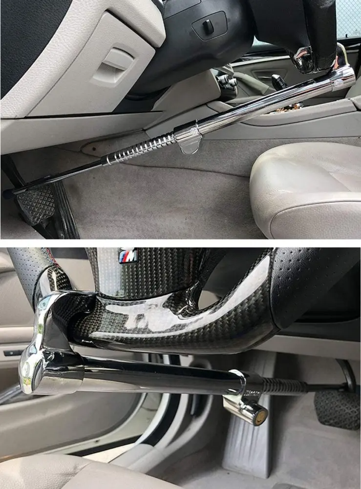 Serrure antivol Standard de frein et volant rétractable double crochet En Acier Inoxydable - قفل مضاد للسرقة فرامل وعجلة قيادة من الفولاذ المقاوم للصدأ