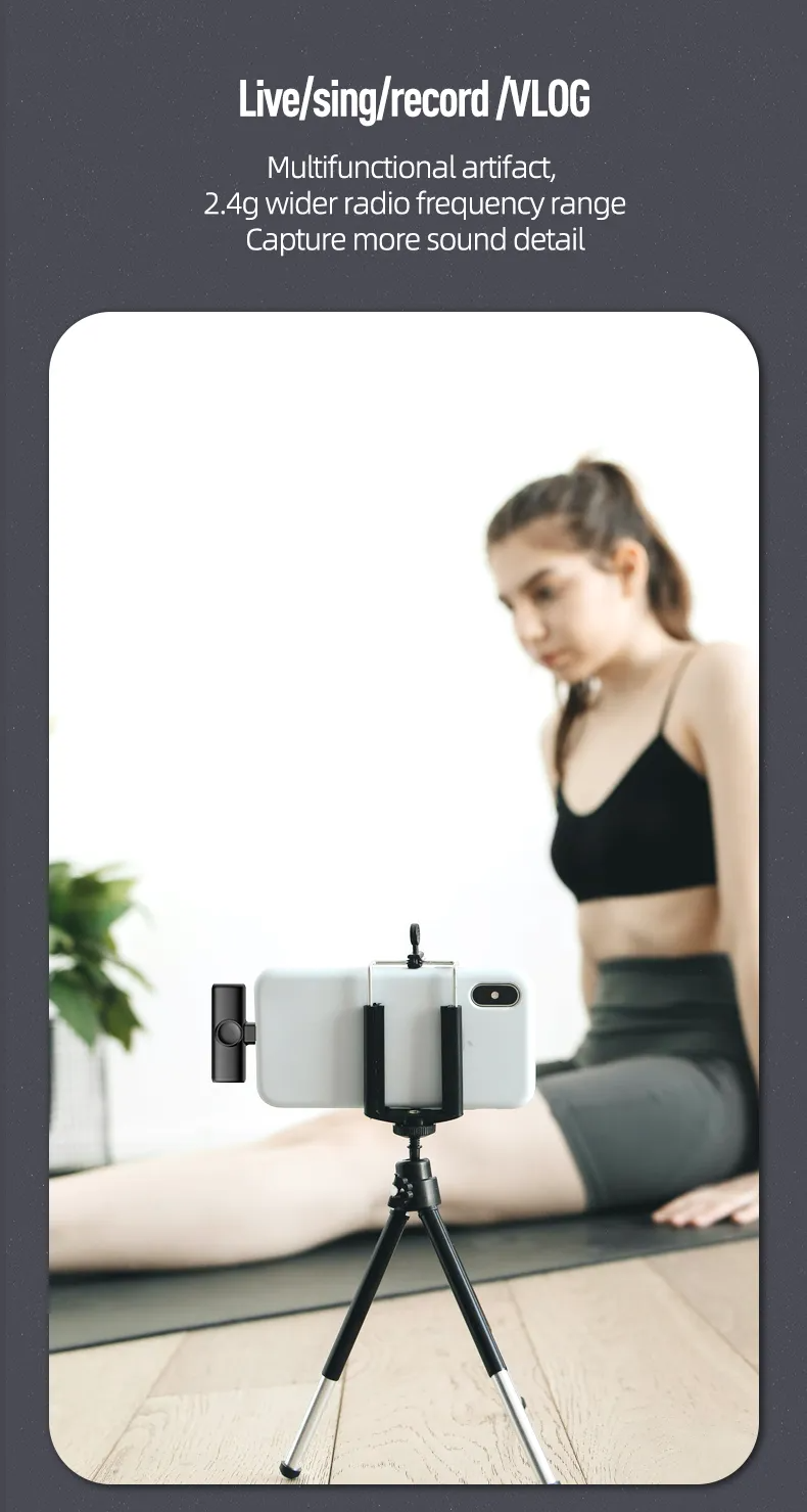 ميكروفون K11 لاسلكي كليب للتسجيل (أندرويد/آيفون) - Microphone Cravate Sans Fil K11 pour Enregistrement Audio Vidéo (Android/iPhone)