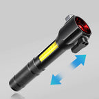 مصباح يدوي LED قابل لإعادة الشحن مع قاطع زجاج مدمج - 300 لومن - Lampe de poche LED rechargeable avec brise-vitre intégré - 300 Lumens