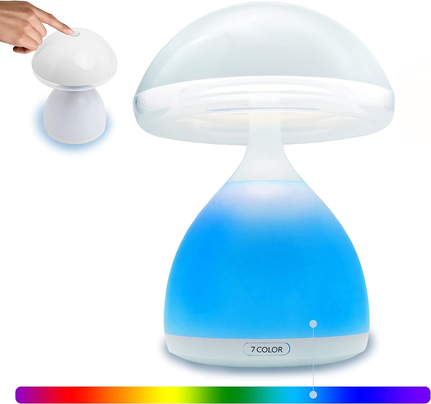 Lampe de chevet LED à capteur tactile Champignon à intensité variable RGB