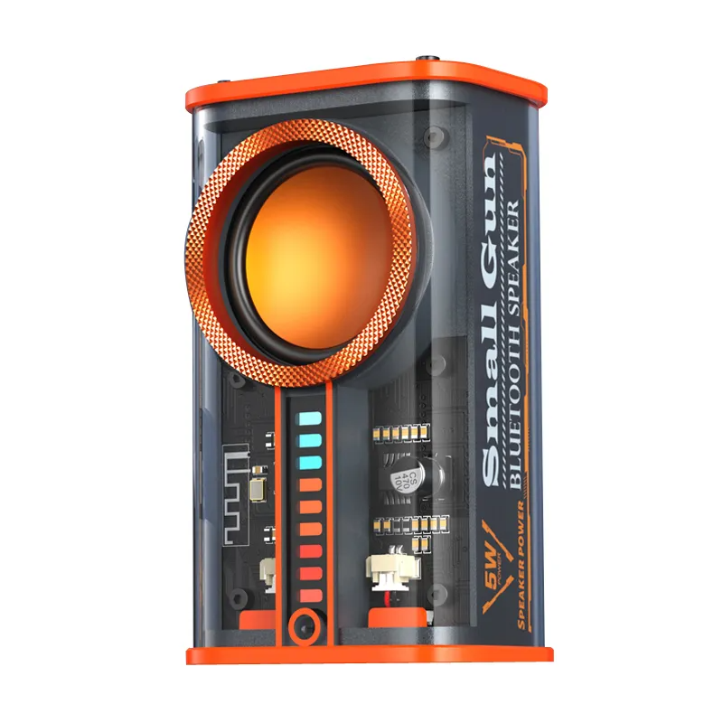 سماعات K07 بلوتوث 5.0 شفافة لاسلكية مع إضاءة LED تفاعلية - Haut-parleurs K07 Bluetooth 5.0 Transparent Sans Fil LED Interactif