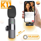 ميكروفون K11 لاسلكي كليب للتسجيل (أندرويد/آيفون) - Microphone Cravate Sans Fil K11 pour Enregistrement Audio Vidéo (Android/iPhone)