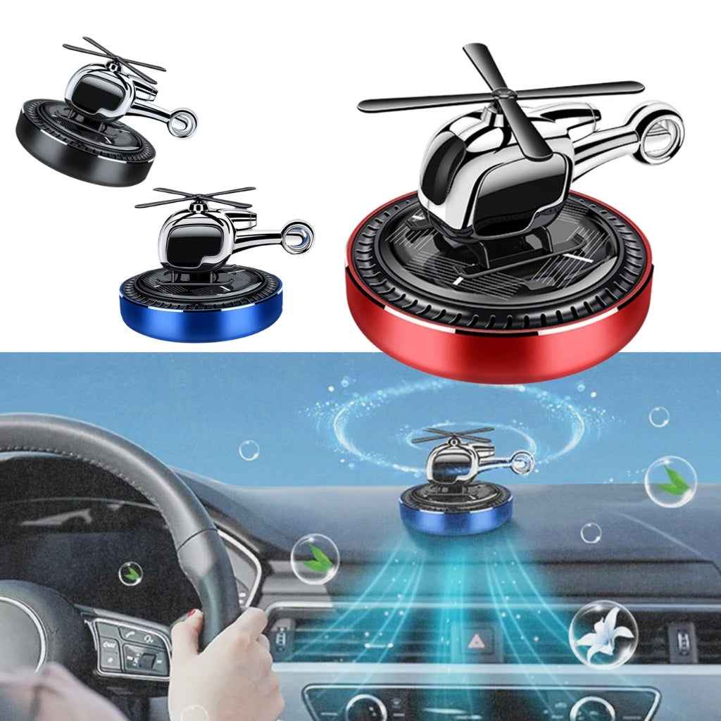 معطر جو سيارة شمسي شكل مروحية - Désodorisant Solaire Voiture Hélice