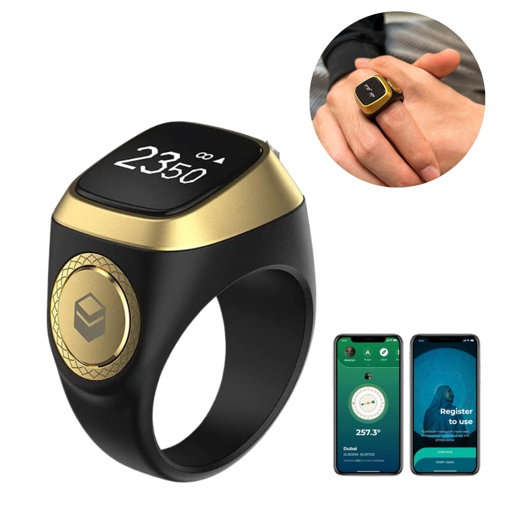 خاتم التسبيح الذكي Zikr1 IQIBLA - عداد إلكتروني بلوتوث - Bague de Tasbih Intelligente Zikr1 IQIBLA - Compteur Électronique Bluetooth