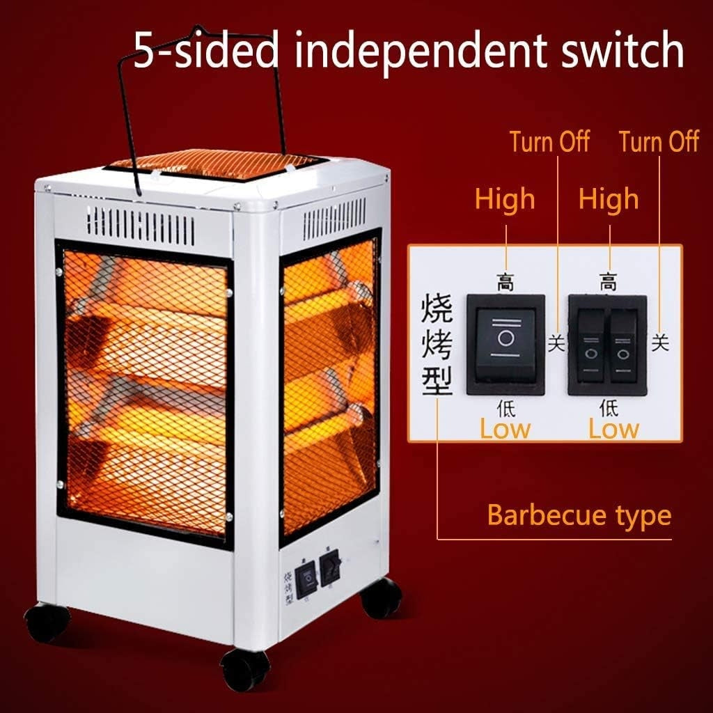 دفاية كهربائية وشواية 360° اقتصادية 2000W - 5 جوانب - Chauffage Électrique & Gril 360° Éco 2000W - 5 Façades
