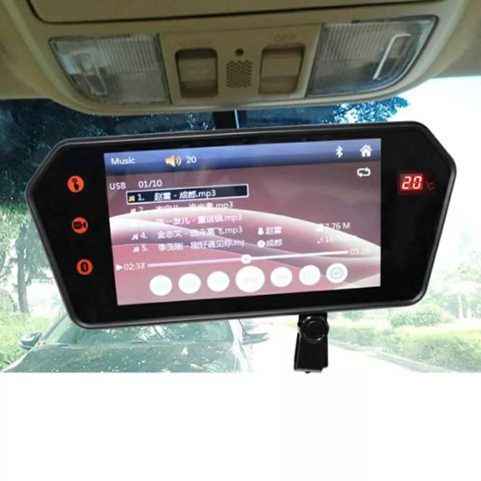 شاشة مرآة سيارة 7 بوصة LCD بلوتوث MP5 كاميرا خلفية - Rétroviseur Voiture Écran LCD 7 Pouces Bluetooth MP5 Caméra Recul