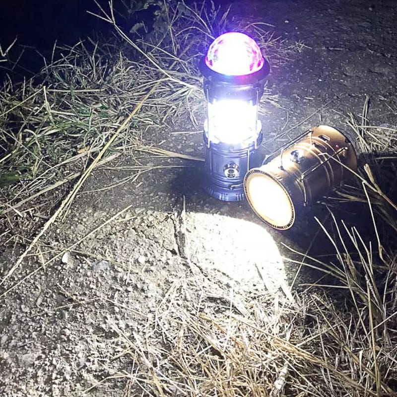 مصباح تخييم 3 في 1 قابل للطي متعدد الوظائف - Lampe de camping 3-en-1 multifonction rechargeable