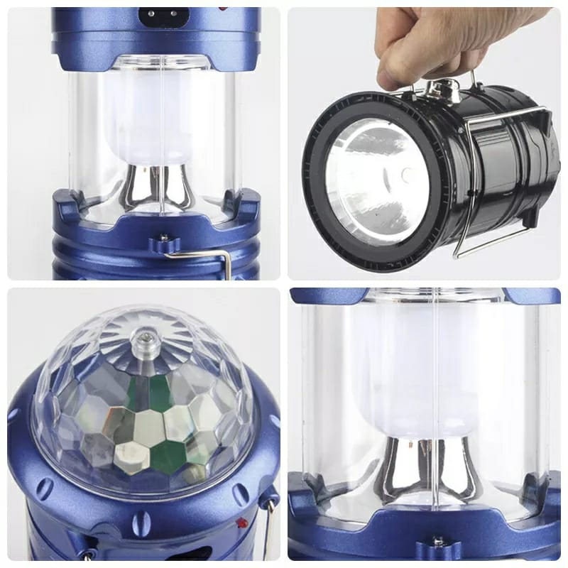 مصباح تخييم 3 في 1 قابل للطي متعدد الوظائف - Lampe de camping 3-en-1 multifonction rechargeable