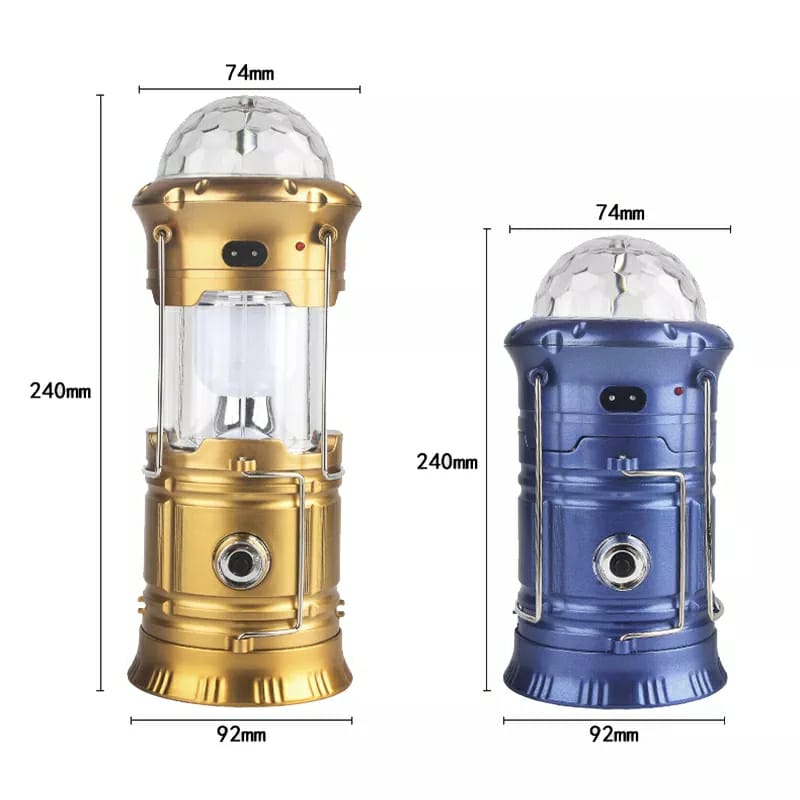 مصباح تخييم 3 في 1 قابل للطي متعدد الوظائف - Lampe de camping 3-en-1 multifonction rechargeable