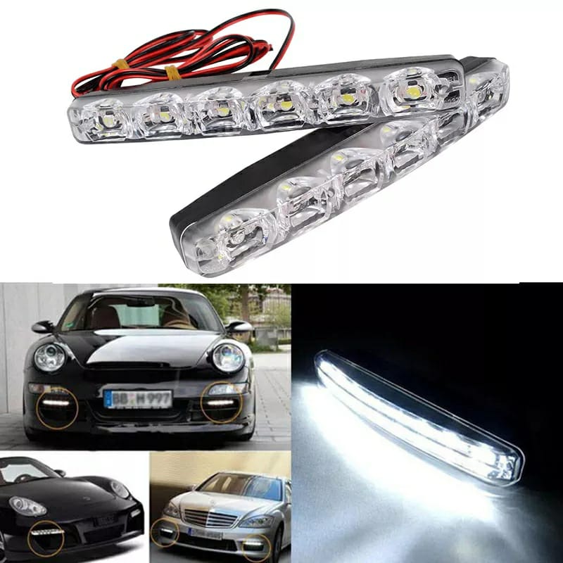 مصابيح LED نهارية للسيارة Quickdz Shop - 6 ليد، مقاومة للماء (زوج) - Feux de Jour LED Voiture Quickdz Shop - 6 LED, Étanche (Paire)