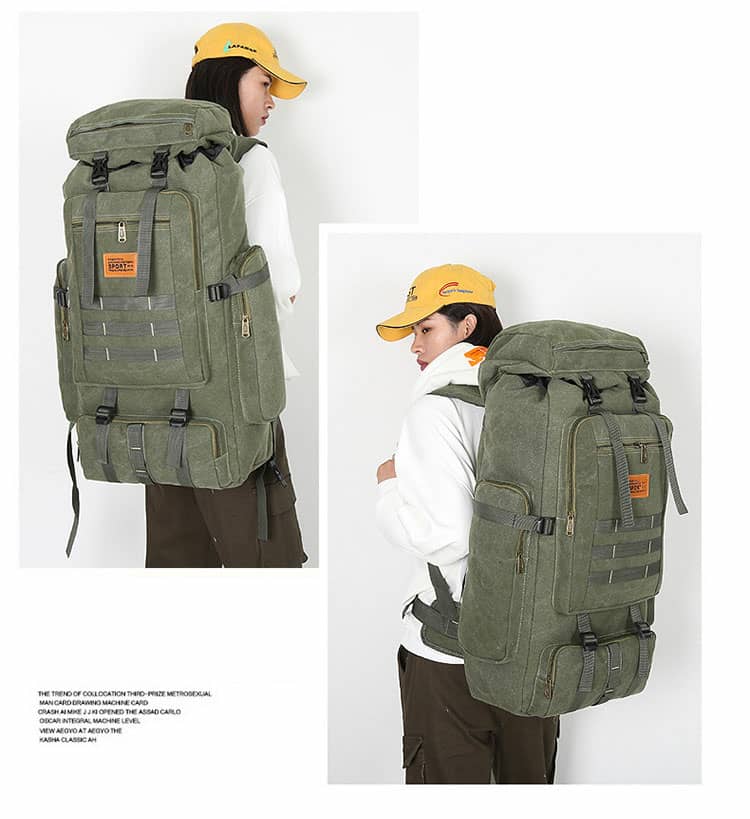 حقيبة ظهر عسكرية تكتيكية 80 لتر مقاومة للماء للتخييم والمشي - Sac à dos Randonnée Tactique Militaire 80L Imperméable - Quickdz Shop