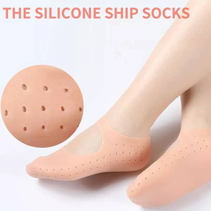 جوارب جل سيليكون مرطبة لحماية القدمين - Chaussettes Gel Hydratantes en Silicone pour Protection des Pieds