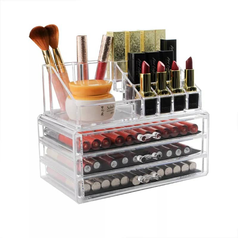 منظم مكياج أكريليك شفاف - Organisateur de maquillage acrylique transparent