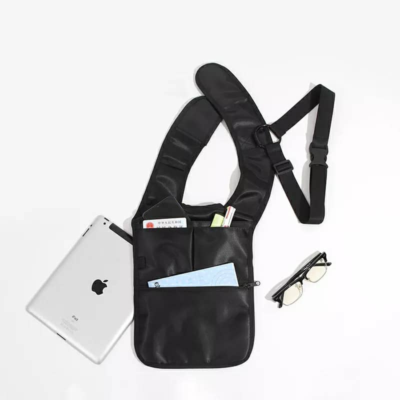حقيبة كتف تحت الذراع ضد السرقة متعددة الجيوب بتصميم أنيق للسفر اليومي - Sacoche Sous-Bras Anti-Vol Multi-Poche Design Élégant pour Voyage Quotidien