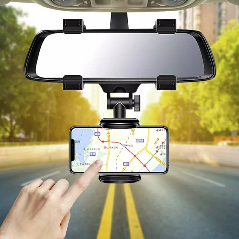 حامل هاتف للسيارة للمرآة 360 درجة قابل للتعديل - Support smartphone réglable 360° pour rétroviseur voiture