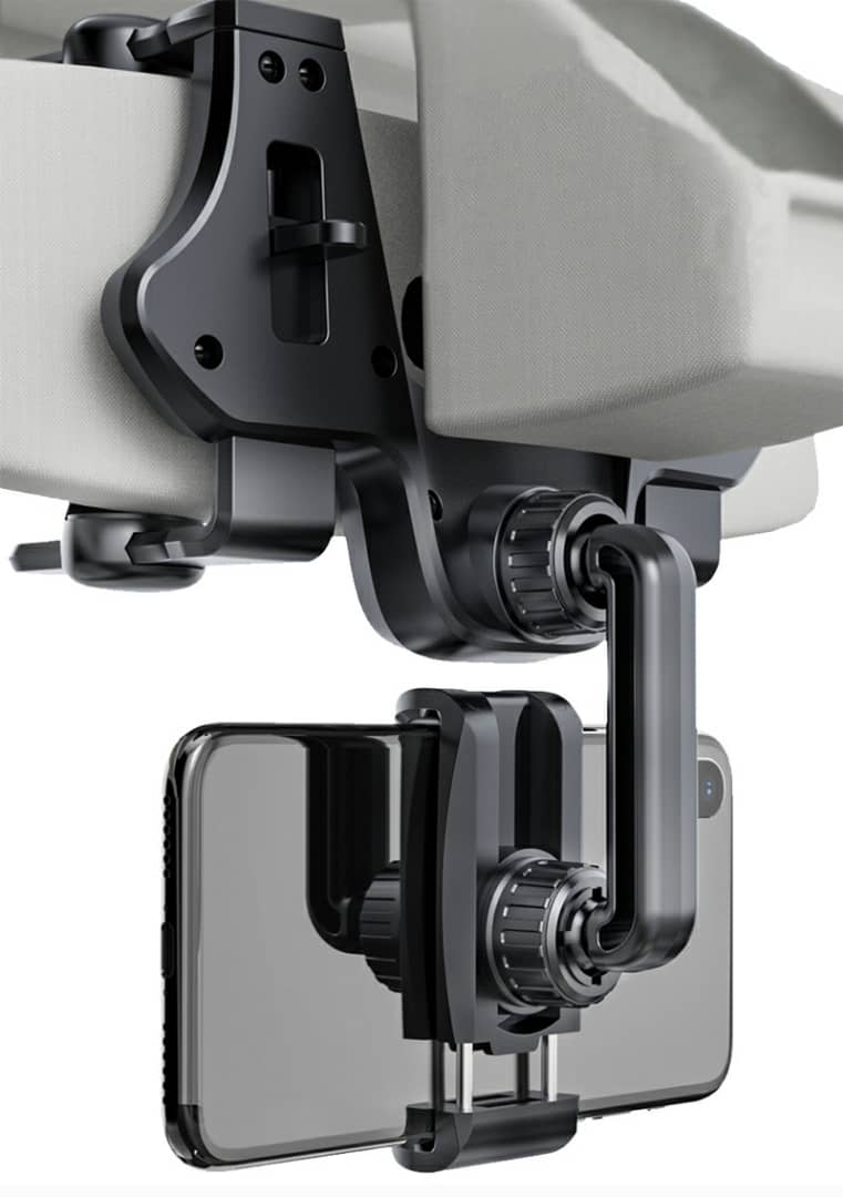حامل هاتف للسيارة للمرآة 360 درجة قابل للتعديل - Support smartphone réglable 360° pour rétroviseur voiture