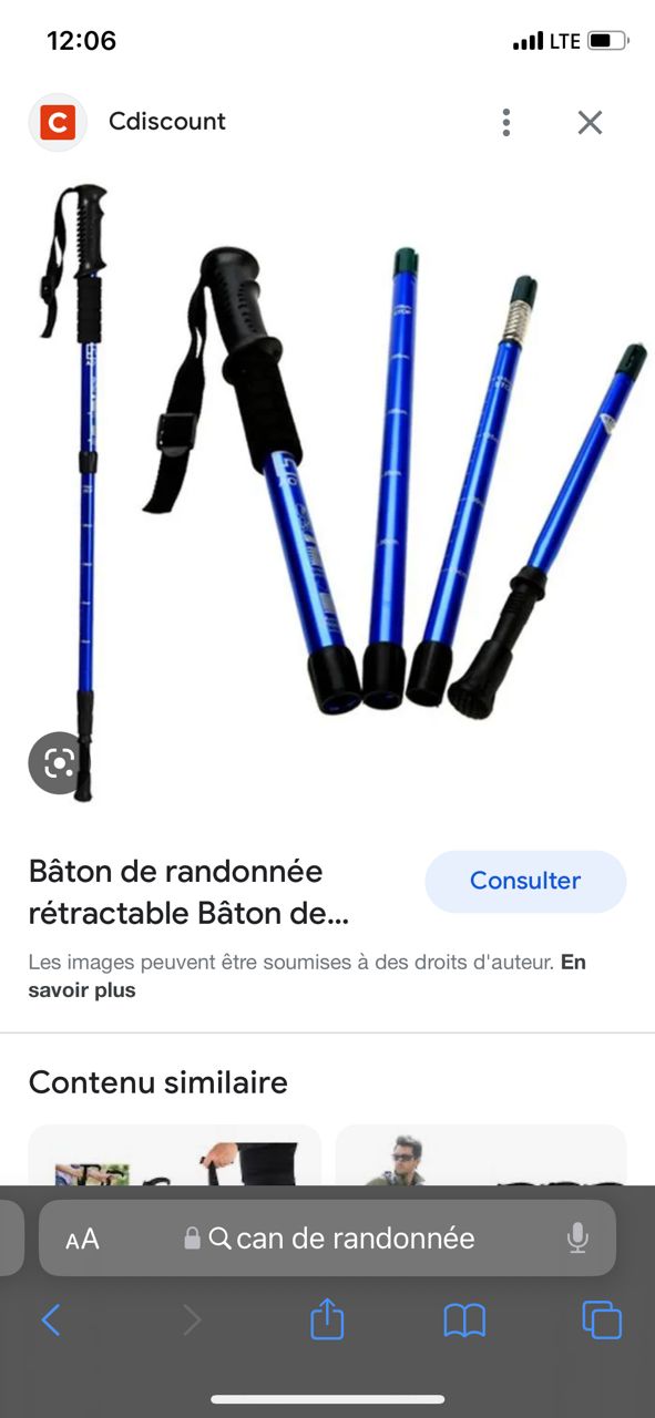 عصا مشي تلسكوبية Qiangsheng من سبائك الألومنيوم خفيفة الوزن ومضادة للانزلاق - Bâton de Randonnée Télescopique Qiangsheng en Alliage d'Aluminium Ultraléger Antidérapant