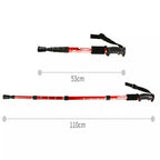 عصا مشي تلسكوبية Qiangsheng من سبائك الألومنيوم خفيفة الوزن ومضادة للانزلاق - Bâton de Randonnée Télescopique Qiangsheng en Alliage d'Aluminium Ultraléger Antidérapant