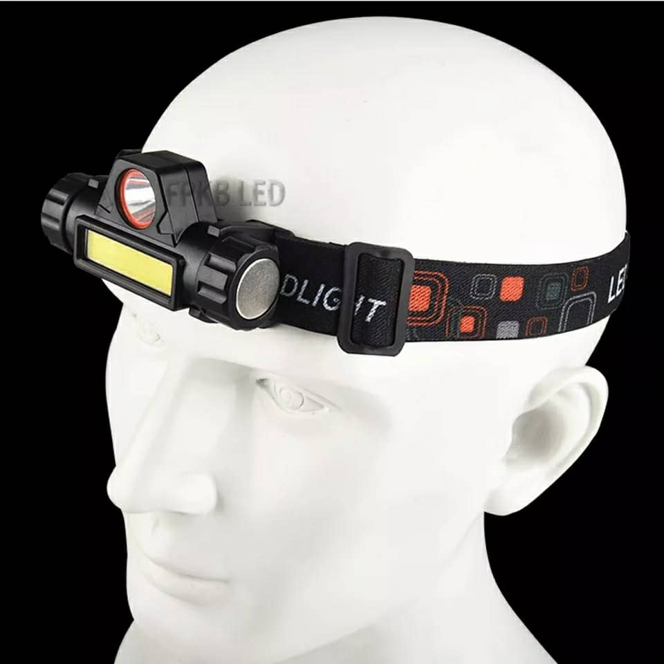 كشاف رأس LED قابل لإعادة الشحن USB مقاوم للماء - Lampe Frontale LED Rechargeable USB Étanche Portable