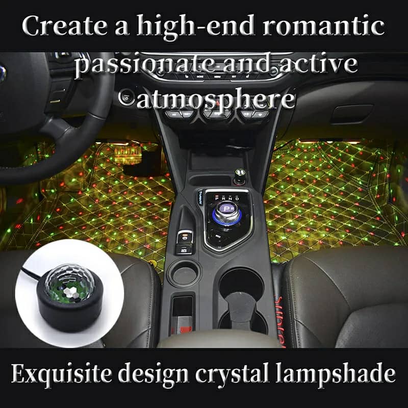 إضاءة جو السيارة RGB 4 في 1 USB - Lumière d'Ambiance Voiture RGB 4-en-1 USB