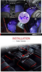 إضاءة جو السيارة RGB 4 في 1 USB - Lumière d'Ambiance Voiture RGB 4-en-1 USB